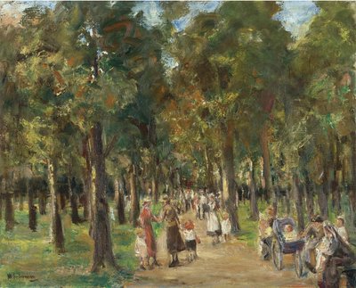 動物園の歩行者 作： Max Liebermann